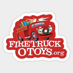 Fire Truck O' Toys Full color logo white type Sticker